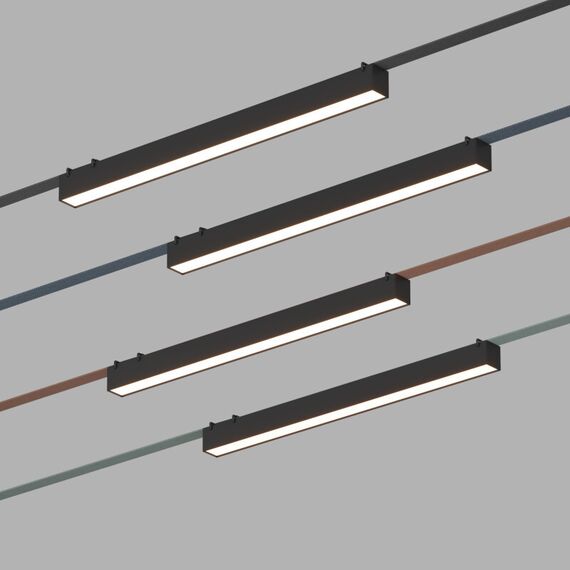 Denkirs DK5676-BK Cветильник для трека-ремня Belty Smart, серия Linear, со светодиодом, L642*W40*H45мм, 48V DC, 24W, RA90, 120°, 2700-6500K, IP20, черный, алюминий, изображение 2