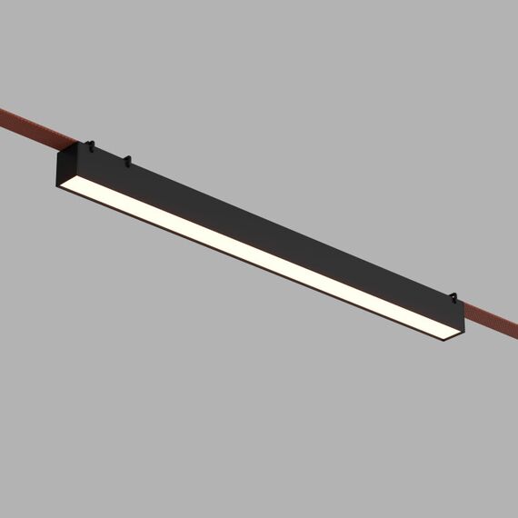Denkirs DK5676-BK Cветильник для трека-ремня Belty Smart, серия Linear, со светодиодом, L642*W40*H45мм, 48V DC, 24W, RA90, 120°, 2700-6500K, IP20, черный, алюминий