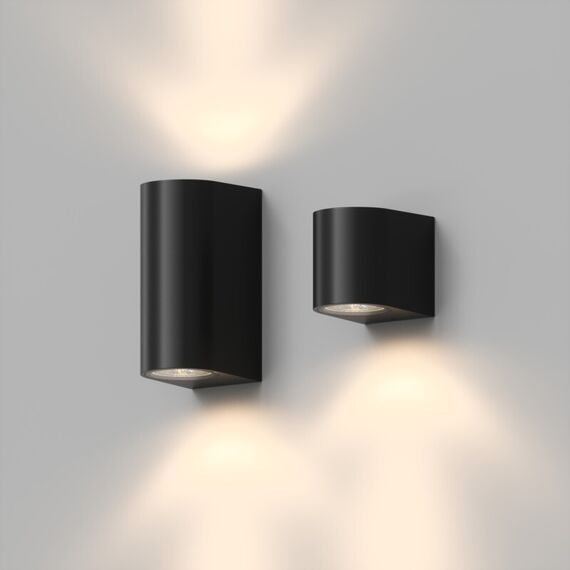 Denkirs DK9791-BK Настенный уличный светильник NARVIK, IP44, 2хGU10 LED, до 15 Вт, черный, алюминий, изображение 4