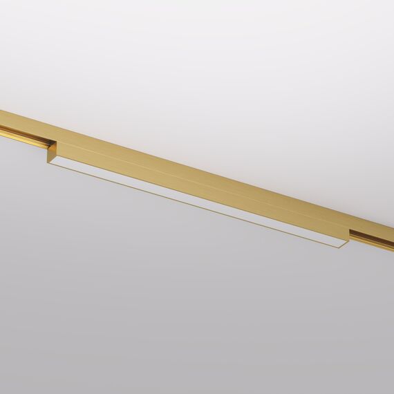 Denkirs DK5751-SB Светильник для трека SHINE LINEAR со светодиодом, L301*W19*H27, 48V DC, 12W, RA?90, 3000K, IP20, сатинированная латунь, алюминий, изображение 2