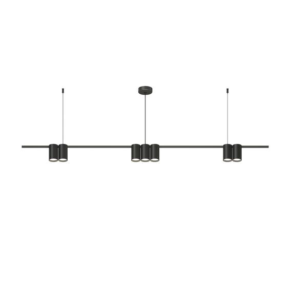 Denkirs DK4063-BK Подвесной светильник ORBIT, IP20, 7xGU10 LED до 15 Вт, черный матовый, алюминий, изображение 3