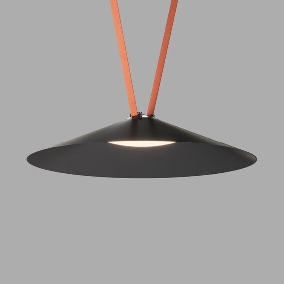 Denkirs DK5569-BK Cветильник для трека-ремня Belty, серия Flow, со светодиодом, D600*H122мм, 48V DC, 24W, RA90, 120°, 3000K, IP20, черный, алюминий
