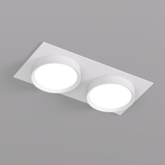 Denkirs DK2092-WH Встраиваемый светильник FLAT, IP 20, до 15 Вт, GX53, LED, белый, алюминий