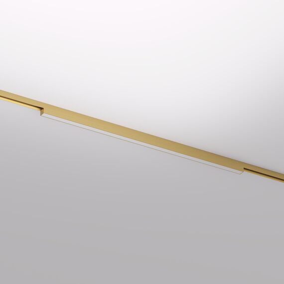 Denkirs DK5752-SB Светильник для трека SHINE LINEAR со светодиодом, L601*W19*H27, 48V DC, 24W, RA?90, 3000K, IP20, сатинированная латунь, алюминий, изображение 2