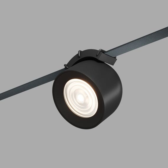 Denkirs DK5640-BK Поворотный светильник для трека-ремня Belty Smart, серия Spot, со светодиодом, D100*H107мм, 48V DC, 12W, RA90, 38°, 2700-6000K, IP20, черный, алюминий, изображение 2