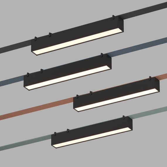 Denkirs DK5674-BK Cветильник для трека-ремня Belty Smart, серия Linear, со светодиодом, L323*W40*H45мм, 48V DC, 12W, RA90, 120°, 2700-6500K, IP20, черный, алюминий, изображение 2