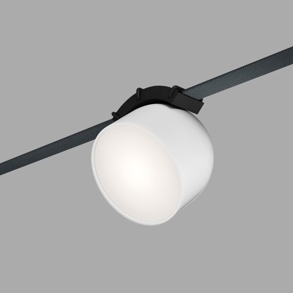 Denkirs DK5642-WH+BK Поворотный светильник для трека-ремня Belty Smart, серия Spot, со светодиодом, D100*H107мм, 48V DC, 12W, RA90, 120°, 3000-5700K, IP20, белый с черным, алюминий, изображение 2