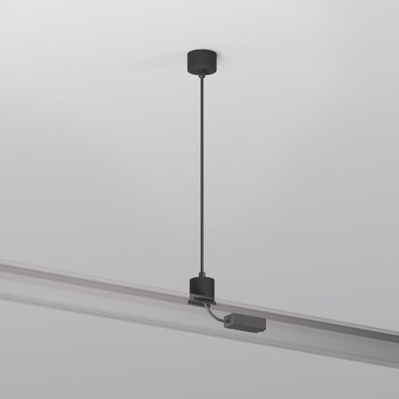 Denkirs TR2124-BK Подвод питания для подвесного монтажа трека SMART BASE, АС 220-240V, IP20, 5м, черный, алюминий, изображение 2