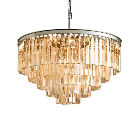 Delight Collection KR0387P-10A chrome/amber Люстра Odeon 10A chrome/amber