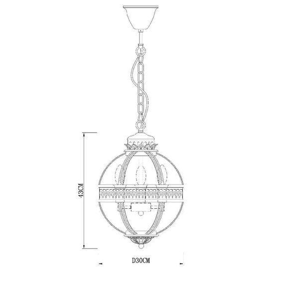 Delight Collection KM0115P-3S antique brass Люстра Residential 3 ant.brass, изображение 2