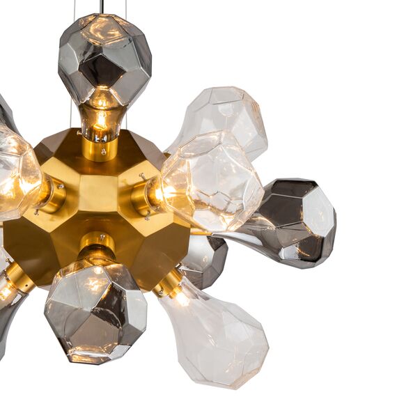 Delight Collection KR1197P-12 brass, smoky/clear Люстра, изображение 2