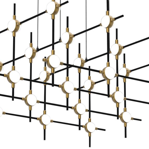 Delight Collection MD18001067-30A black/gold Люстра Molecular 30 black/gold, изображение 2