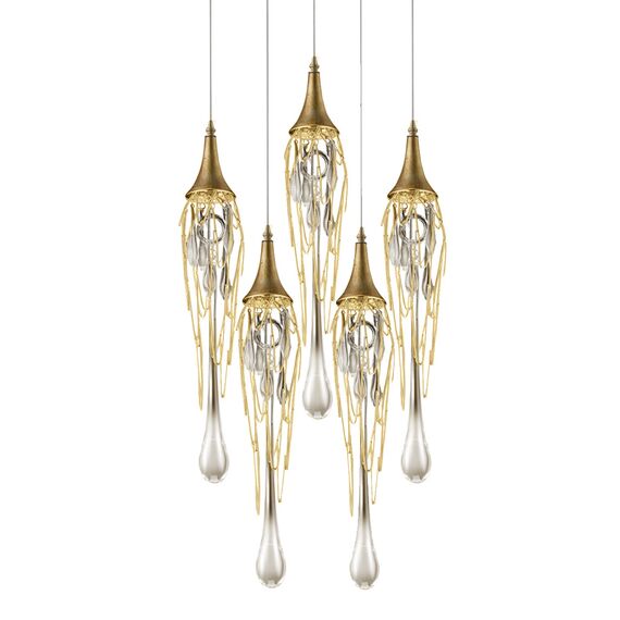 Delight Collection P68009L-5/R gold Подвесной светильник Goddess Tears 5R 5R gold
