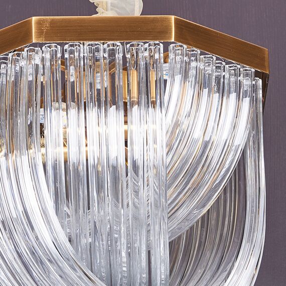 Delight Collection A001-400 L4 brass/clear Люстра Murano L4 brass/clear, изображение 3