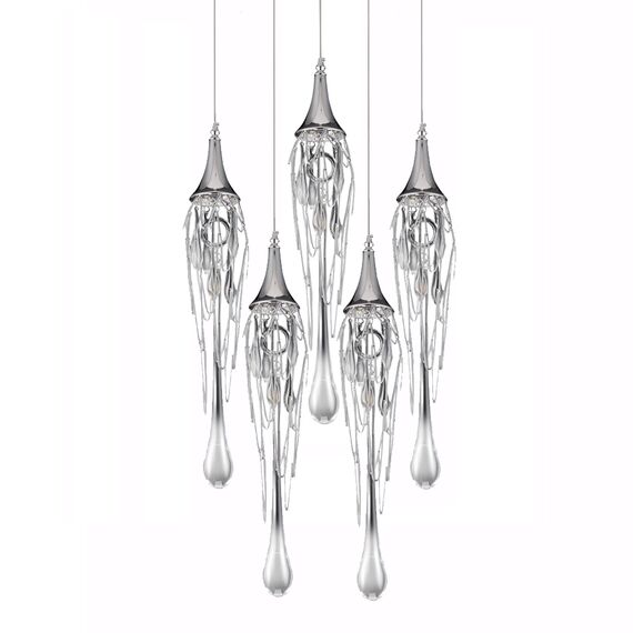 Delight Collection P68009L-5/R chrome Подвесной светильник Goddess Tears 5R 5R chrome