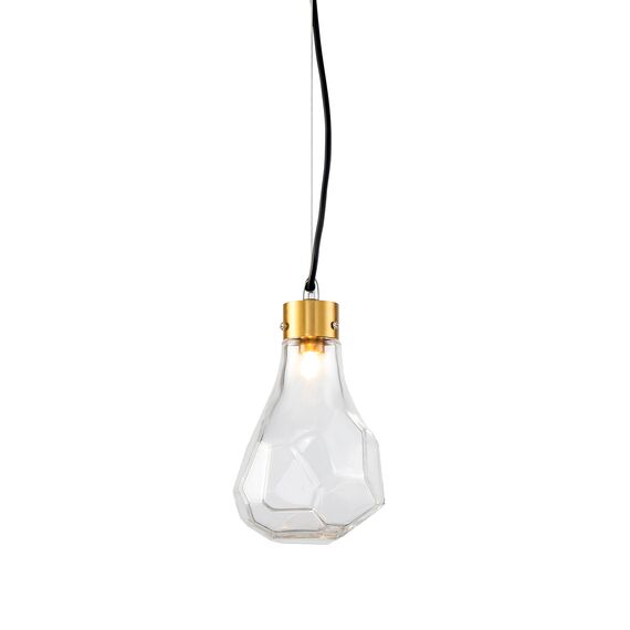 Delight Collection KR1197P-1 brass/clear Подвесной светильник
