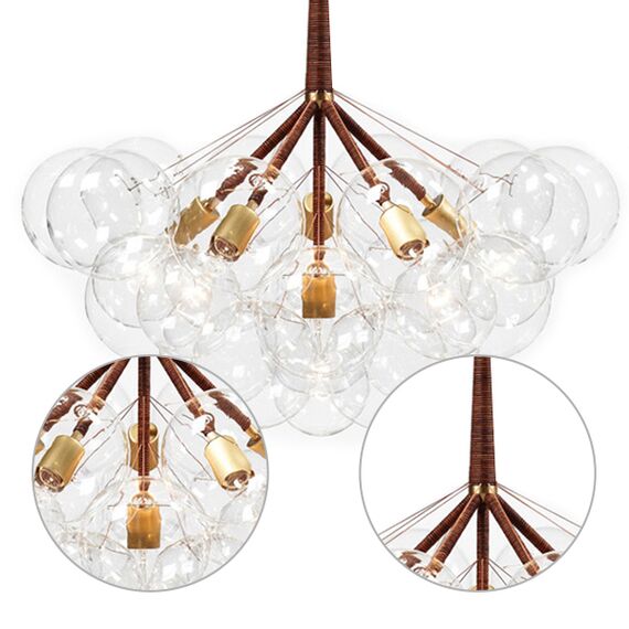 Delight Collection 9087/3 brown Люстра Bulbs, изображение 2
