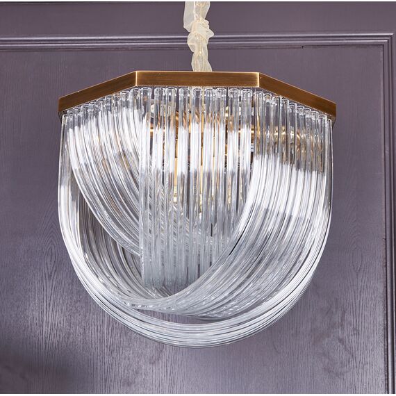 Delight Collection A001-554 L9 brass/clear Люстра Murano L9 brass/clear, изображение 2