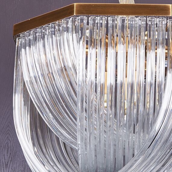 Delight Collection A001-554 L9 brass/clear Люстра Murano L9 brass/clear, изображение 3