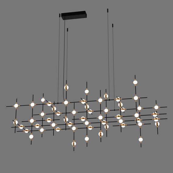 Delight Collection MD18001067-55A black/gold Люстра Molecular 55 black/gold, изображение 2