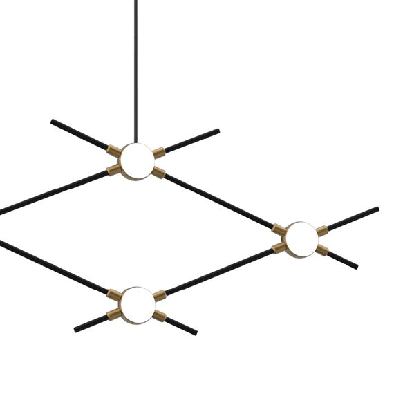 Delight Collection MD18001067-4A black/gold Люстра Molecular 4 black/gold, изображение 2