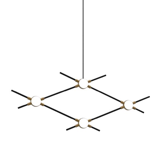Delight Collection MD18001067-4A black/gold Люстра Molecular 4 black/gold