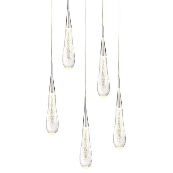 Delight Collection P98036-5 silver Подвесной светильник Pour 5 silver silver
