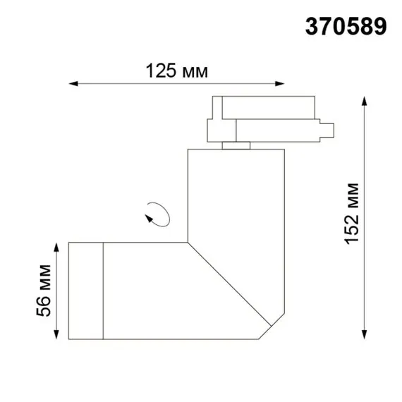 NOVOTECH 370589 PORT NT19 131 серебристый черный Светильник трековый однофазный трехжильный IP20 GU10 50W 220-240V ELITE, изображение 2