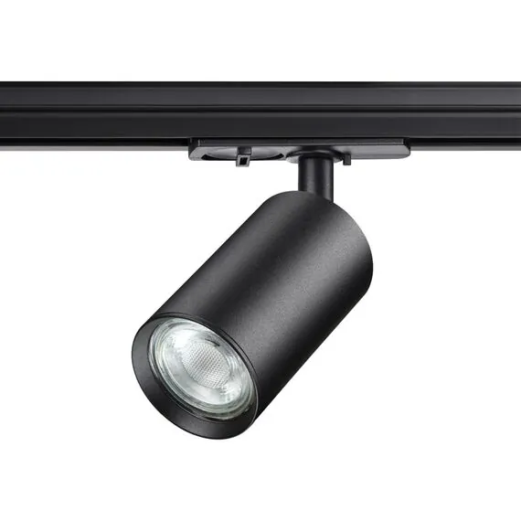 NOVOTECH 370965 PORT NT23 124 черный Светильник однофазный трехжильный трековый GU10 50W 220V PIPE
