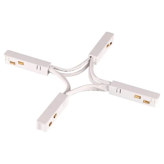 NOVOTECH 135177 SHINO NT23 055 белый Гибкий токопроводящий соединитель для низковольтного шинопровода "X-образный" IP20 48V FLUM