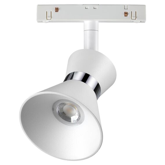 NOVOTECH 358399 SHINO NT20 054 белый/хром Трековый светильник для низковольтного шинопровода IP20 LED 4000K 10W 48V FLUM