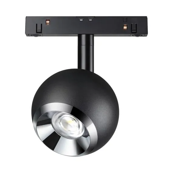 NOVOTECH 358393 SHINO NT20 073 черный/хром Трековый светильник для низковольтного шинопровода IP20 LED 4000K 10W 48V FLUM
