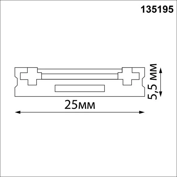 NOVOTECH 135195 SHINO NT23 042 черный Низковольтный накладной шинопровод 2м, заглушки в комплекте IP20 48V SMAL, изображение 2