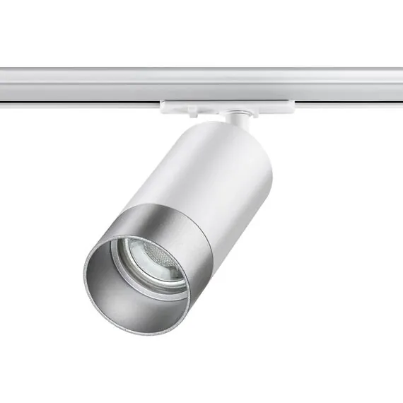 NOVOTECH 370862 PORT NT22 092 белый/серебро Светильник трековый однофазный двухжильный IP20 GU10 9W 220V SLIM