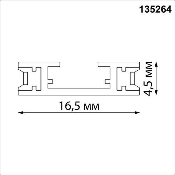 NOVOTECH 135264 SHINO NT24 000 черный Низковольтный накладной шинопровод 2м, заглушки в комплекте IP20 24V EASY, изображение 2