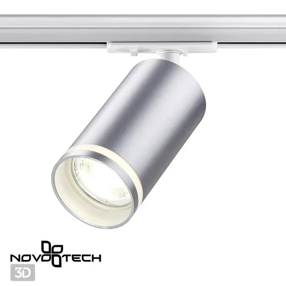 NOVOTECH 370879 PORT NT22 092 серебро Светильник трековый однофазный двухжильный IP20 GU10 9W 220V ULAR, изображение 4