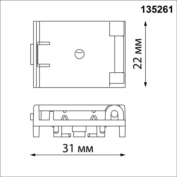 NOVOTECH 135261 SHINO NT24 черный Соединитель IP20 24V EASY, изображение 2