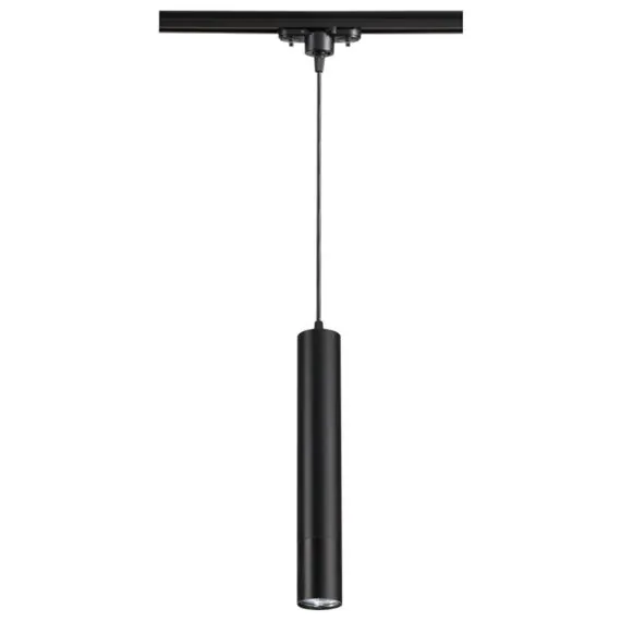NOVOTECH 370401 PORT NT18 129 черный Светильник трековый однофазный трехжильный IP20 GU10 50W 220V PIPE