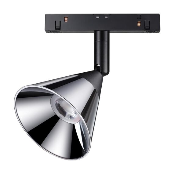 NOVOTECH 358397 SHINO NT20 054 хром/черный Трековый светильник для низковольтного шинопровода IP20 LED 4000K 10W 48V FLUM