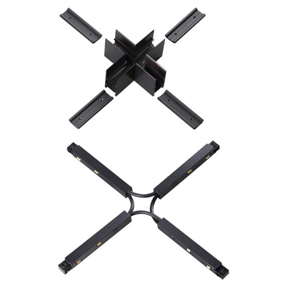 NOVOTECH 135128 SHINO NT21 043 черный Соединитель с токопроводом для шинопровода Х-образный IP20 48V FLUM, изображение 4