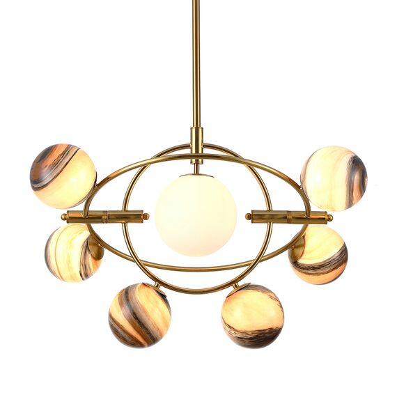 Delight Collection KG1122P-7B brass Люстра Planet 7B brass