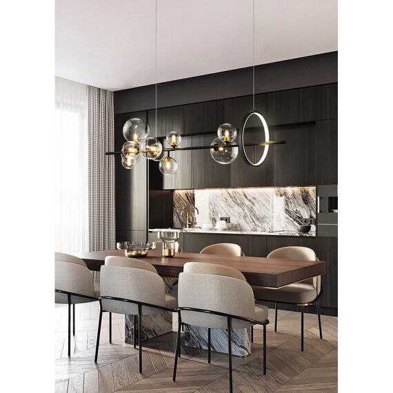 Delight Collection KG1233P-10 black/clear Люстра, изображение 5