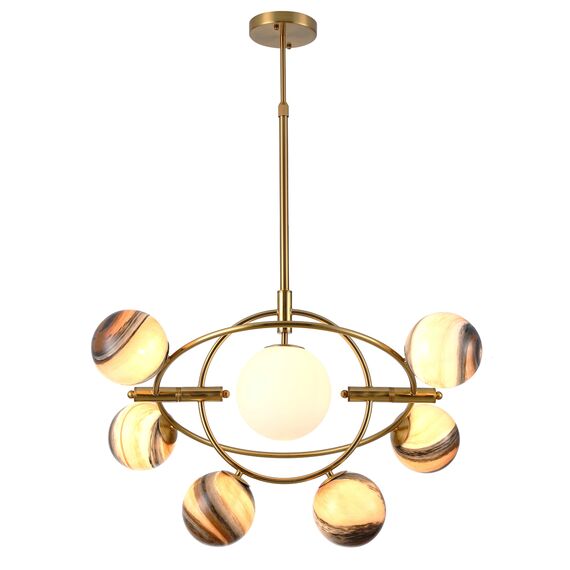 Delight Collection KG1122P-7B brass Люстра Planet 7B brass, изображение 2