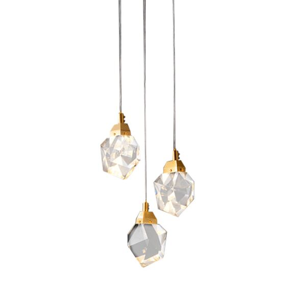 Delight Collection OM820083-3G (MD-020B-3 gold) Подвесной светильник Crystal rock 3 3 gold