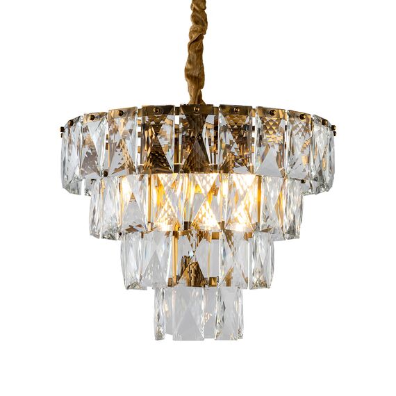 Delight Collection KG1113P-7 brass/clear Люстра Amazone 7 brass
