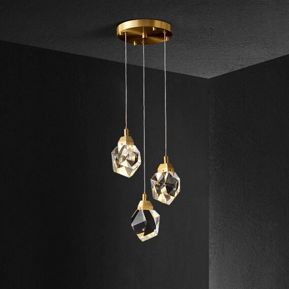 Delight Collection OM820083-3G (MD-020B-3 gold) Подвесной светильник Crystal rock 3 3 gold, изображение 3