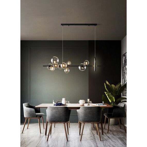 Delight Collection KG1233P-10 black/clear Люстра, изображение 4