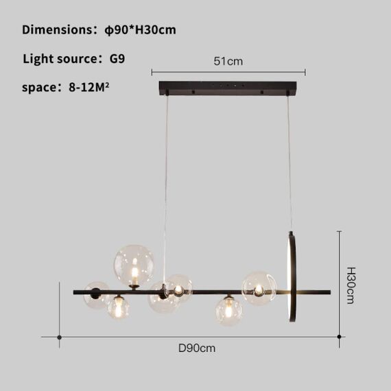 Delight Collection KG1233P-7 black/clear Люстра, изображение 6