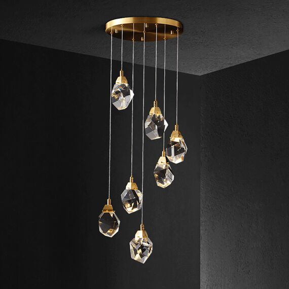 Delight Collection MD-020B-7 gold Подвесной светильник Crystal rock 7 7 gold, изображение 3
