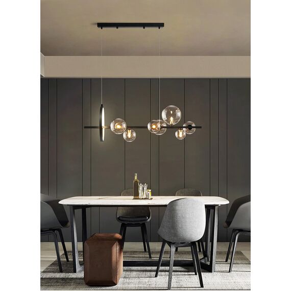 Delight Collection KG1233P-7 black/clear Люстра, изображение 3